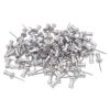 Aluminum Head Push Pins, Aluminum, Silver, 0.63", 100/Box2