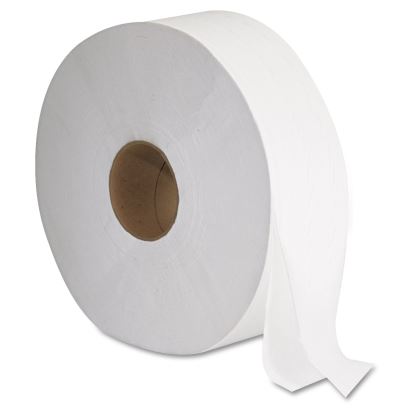 JRT Jumbo Bath Tissue, Septic Safe, 2-Ply, White, 12" Diameter, 1,375 ft Length, 6 Rolls/Carton1