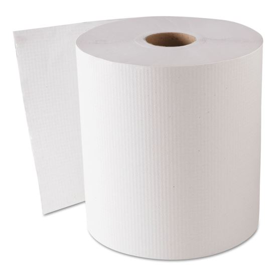 Hardwound Roll Towels, 8" x 800 ft, White, 6 Rolls/Carton1