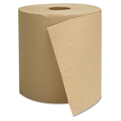 Hardwound Towels, 1-Ply, 800 ft, Brown, 6 Rolls/Carton1