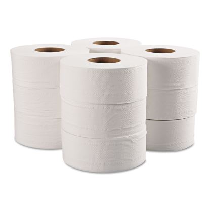 Jumbo Bathroom Tissue, Septic Safe, 2-Ply, White, 650 ft, 12 Roll/Carton1