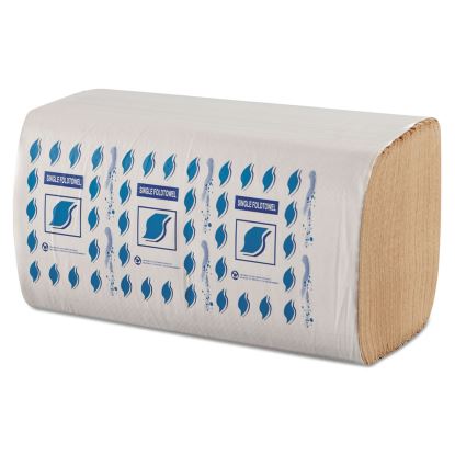 Single-Fold Paper Towels, 1-Ply, Kraft, 9" x 9.25", 12/Carton1