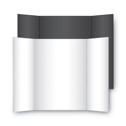 Two Cool Tri-Fold Poster Board, 36 x 48, Black/White, 6/Carton1