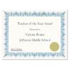 Award Certificates with Gold Seals, 8.5 x 11, Unique Blue with White Border, 25/Pack1