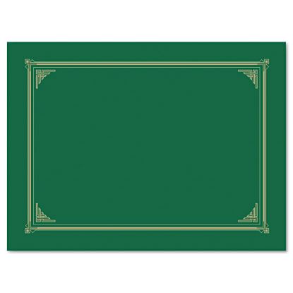 Certificate/Document Cover, 12 1/2 x 9 3/4, Green, 6/Pack1