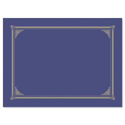 Certificate/Document Cover, 12 1/2 x 9 3/4, Metallic Blue, 6/Pack1