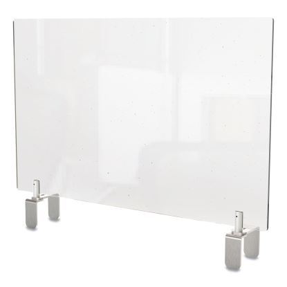 Clear Partition Extender with Attached Clamp, 29 x 3.88 x 18, Thermoplastic Sheeting1