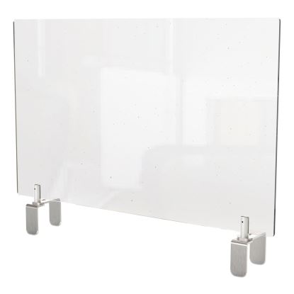Clear Partition Extender with Attached Clamp, 42 x 3.88 x 18, Thermoplastic Sheeting1