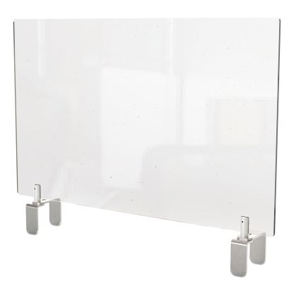 Clear Partition Extender with Attached Clamp, 29 x 3.88 x 24, Thermoplastic Sheeting1
