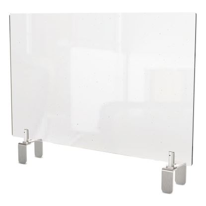 Clear Partition Extender with Attached Clamp, 36 x 3.88 x 24, Thermoplastic Sheeting1