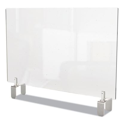 Clear Partition Extender with Attached Clamp, 42 x 3.88 x 24, Thermoplastic Sheeting1