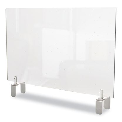 Clear Partition Extender with Attached Clamp, 29 x 3.88 x 30, Thermoplastic Sheeting1
