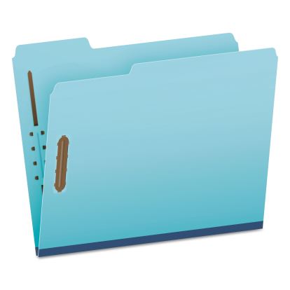 Earthwise by Pendaflex Heavy-Duty Pressboard Fastener Folders, 2" Expansion, 2 Fasteners, Letter Size, Light Blue, 25/Box1