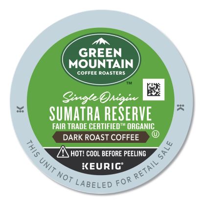 Fair Trade Organic Sumatran Extra Bold Coffee K-Cups, 24/Box1