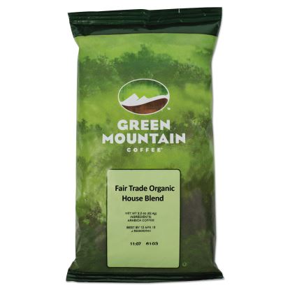 Fair Trade Organic House Blend Coffee, Fractional Packs, 2.5oz, 50/Carton1