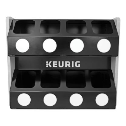 Premium K-Cup Pod Storage Rack 8-Sleeve, 16 x 21 x 18, Black1