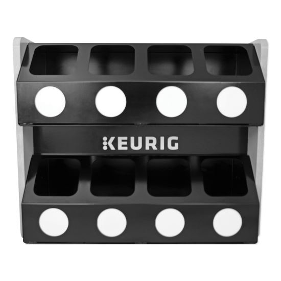 Premium K-Cup Pod Storage Rack 8-Sleeve, 16 x 21 x 18, Black1