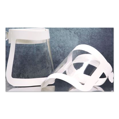 Face Shield, 20.5 to 26.13 x 10.69, One Size Fits All, White/Clear, 225/Carton1