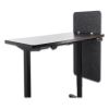 Desk Modesty Adjustable Height Desk Screen Cubicle Divider and Privacy Partition, 23.5 x 1 x 36, Polyester, Ash2