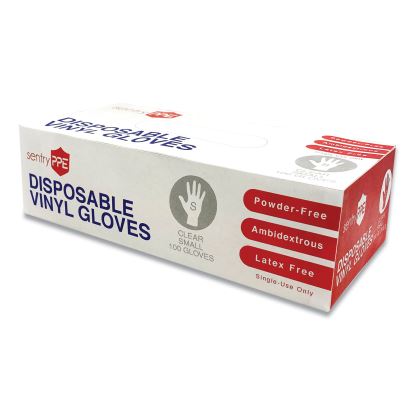 Single Use Vinyl Glove, Clear, Small, 100/Box, 10 Boxes/Carton1