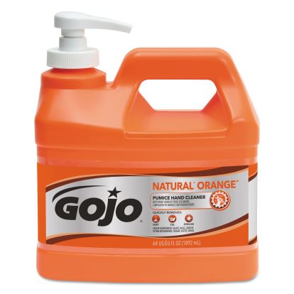 NATURAL ORANGE Pumice Hand Cleaner, Citrus, 0.5 gal Pump Bottle, 4/Carton1