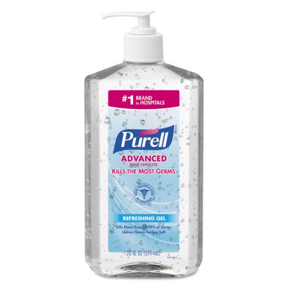 Advanced Refreshing Gel Hand Sanitizer, 20 oz Pump Bottle, Clean Scent, 12/Carton1