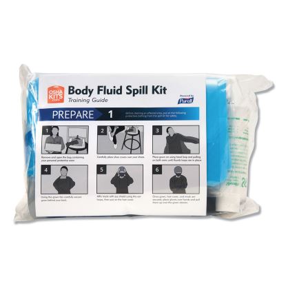 Body Fluid Spill Kit, Refill, 8.5" x 11.3" x 4.5", 2 Refills/Carton1