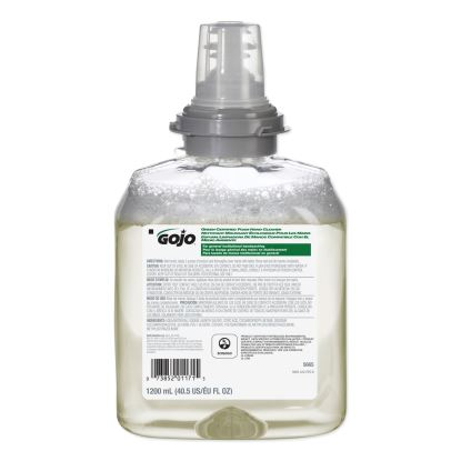 TFX Green Certified Foam Hand Cleaner Refill, Unscented, 1,200 mL, 2/Carton1