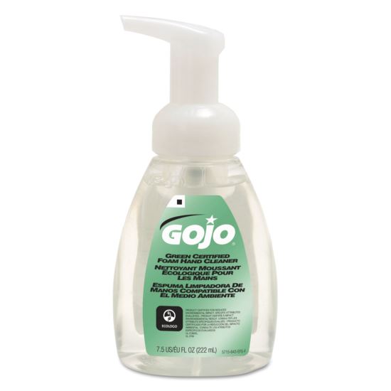 Green Certified Foam Soap, Fragrance-Free, 7.5 oz Pump Bottle, 6/Carton1