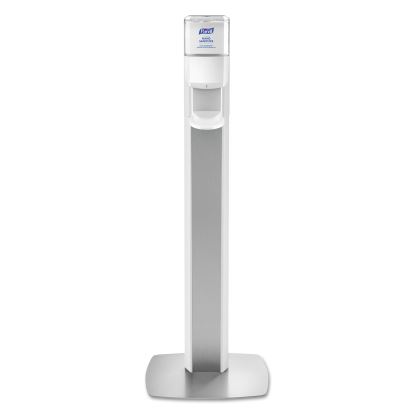 MESSENGER ES6 Floor Stand with Dispenser, 1,200 mL, 13.16 x 16.63 x 51.57, Silver/White1
