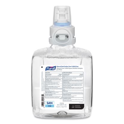 Green Certified Advanced Refreshing Foam Hand Sanitizer, For CS8, 1,200 mL, Fragrance-Free, 2/Carton1
