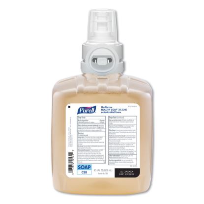 Healthy Soap 2.0% CHG Antimicrobial Foam for CS8 Dispensers, Fragrance-Free, 1,200 mL, 2/Carton1