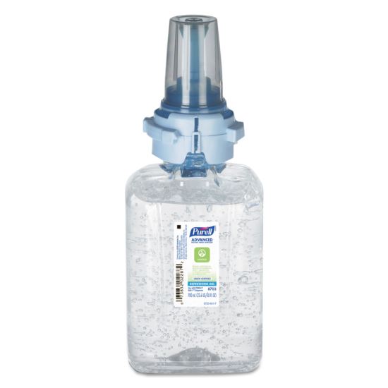 Green Certified Advanced Refreshing Gel Hand Sanitizer, For ADX-7, 700 mL, Fragrance-Free, 4/Carton1
