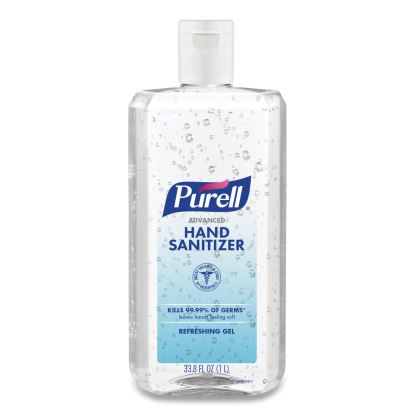 Advanced Refreshing Gel Hand Sanitizer, 1 L Flip Cap Bottle, Clean Scent, 4/Carton1