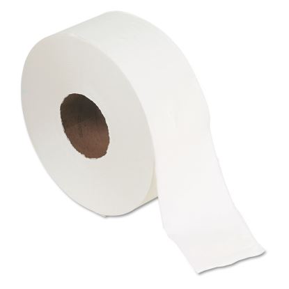 Jumbo Jr. Bath Tissue Roll, Septic Safe, 2-Ply, White, 1000 ft, 8 Rolls/Carton1