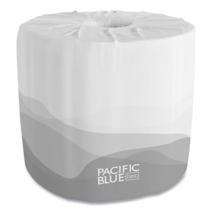 Pacific Blue Basic Bathroom Tissue, Septic Safe, 1-Ply, White, 1,210 Sheets/Roll, 80 Rolls/Carton1
