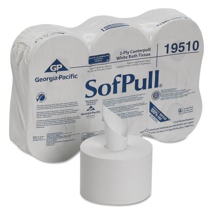 High Capacity Center Pull Tissue, Septic Safe, 2-Ply, White, 1000 Sheets/Roll, 6 Rolls/Carton1
