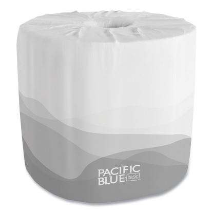 Pacific Blue Basic Embossed Bathroom Tissue, Septic Safe, 1-Ply, White, 550/Roll, 80 Rolls/Carton1