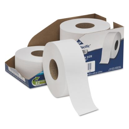 White Jumbo Bathroom Tissue, Septic Safe, 2-Ply, 3 1/2 x 1000 ft, 4/Carton1