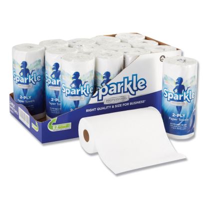 Sparkle ps Premium Perforated Paper Kitchen Towel Roll, 2-Ply, 11 x 8.8, White, 85/Roll, 15 Rolls/Carton1