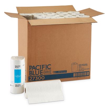 Pacific Blue Select Two-Ply Perforated Paper Kitchen Roll Towels, 2-Ply, 11 x 8.8, White, 100/Roll, 30 Rolls/Carton1