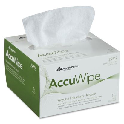 AccuWipe Recycled One-Ply Delicate Task Wipers, 4.5 x 8.25, White, 280/Box1