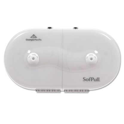 SofPull Mini Centerpull Twin-Roll Bath Tissue Dispenser, 16.1" x 7" x 9", White1