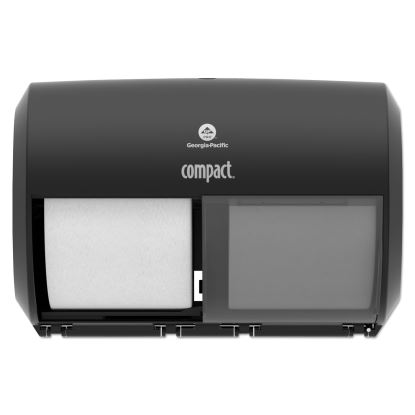 Compact Coreless Side-by-Side 2-Roll Tissue Dispenser, 11.5 x 7.625 x 8, Black1