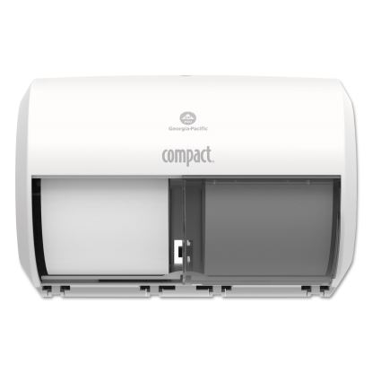 Compact Coreless Side-by-Side 2-Roll Tissue Dispenser, 11.31 x 7.69 x 8, White1