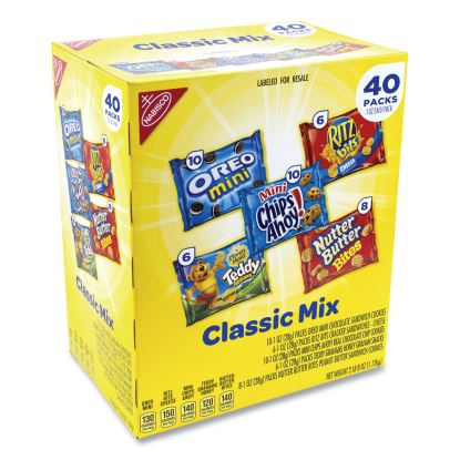 Cookie and Cracker Classic Mix, Assorted Flavors, 1 oz Pack, 40 Packs/Box, Delivered in 1-4 Business Days1