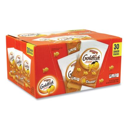 Goldfish Crackers, Cheddar, 1.5 oz Bag, 30 Bags/Box, Delivered in 1-4 Business Days1