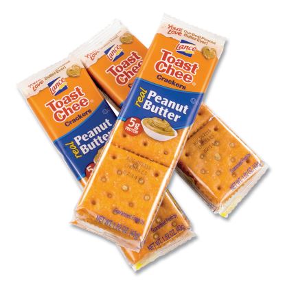 Toast Chee Peanut Butter Cracker Sandwiches, 1.52 oz Pack, 40 Packs/Box, Delivered in 1-4 Business Days1