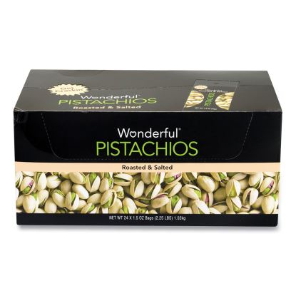 Roasted and Salted Pistachios, 1.5 oz Bag, 24/Pack, Delivered in 1-4 Business Days1