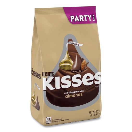 KISSES Milk Chocolate with Almonds, Party Pack, 32 oz Bag, Delivered in 1-4 Business Days1